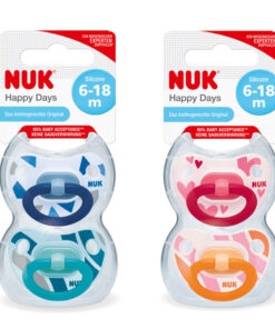 Bộ 2 ti giả NUK Silicone Happydays 6-18m