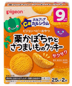 Bánh ăn dặm Pigeon cho bé vị Bí đỏ khoai lang cho bé từ 9 tháng tuổi thơm ngon bổ dưỡng