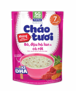 Cháo tươi SG Food Bò đậu Hà lan 7m+