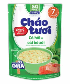 Cháo tươi SG Food Cá hồi bó xôi 7m+