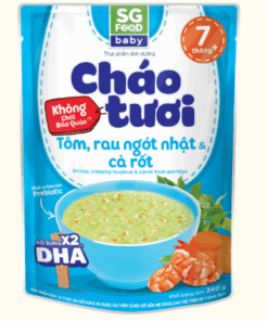 Cháo tươi SG Food Tôm rau ngót 7m+