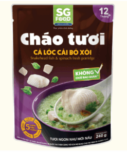 Cháo tươi SG Food Cá lóc cải bó xôi 1y