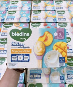 Sữa chua nguội Bledina vị xoài đào nhập khẩu chính hãng cho bé từ 6 tháng