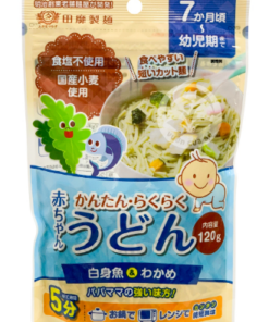 Mì AKACHAN rau củ tách muối Nhật cho bé ăn dặm vị rong biển và cá từ 7 tháng tuổi