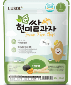 Bánh ăn dặm gạo lứt hình que bổ sung lợi khuẩn Lusol Vị bí đỏ cho bé từ 6 tháng tuổi