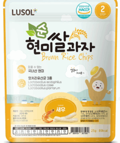 Bánh ăn dặm gạo lứt hình que bổ sung lợi khuẩn Lusol Vị tôm cho bé từ 6 tháng tuổi