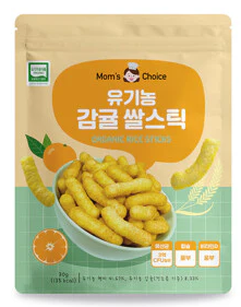Bánh gạo ăn dặm hữu cơ Mom's Choice hình que vị quýt cho bé từ 6m+