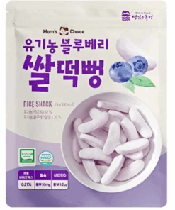 Bánh gạo ăn dặm hữ cơ Mom's Choice dạng thanh dẹt vị việt quất cho bé từ 6m+