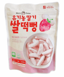 Bánh gạo ăn dặm hữ cơ Mom's Choice dạng thanh dẹt vị dâu cho bé từ 6m+