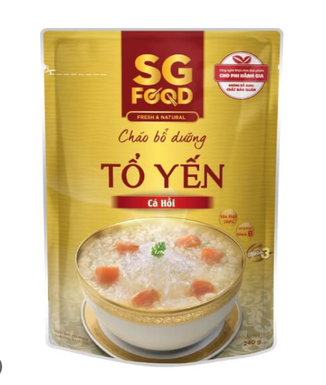 Cháo tươi SG Food Tổ yến cá hồi 1y+