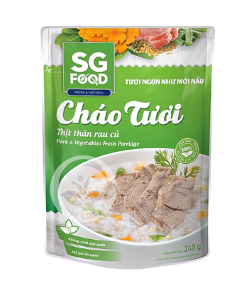Cháo tươi SG Food Deli Thịt thăn rau 1y+