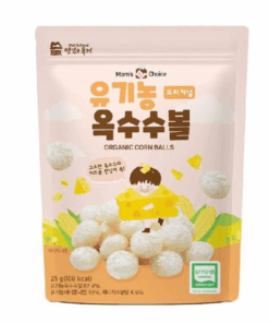 Bánh bi ngô hữu cơ Mom's Choice Well & Goods Hàn Quốc Vị phô mai bổ sung lợi khuẩn cho bé từ 6 tháng tuổỉ