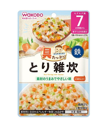 Cháo Wakodo gà rau củ 7M 80g