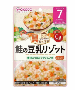 Cháo Ăn Liền Wakodo Kiểu Risotto Vị Cá Hồi Rau Củ Cho Bé Từ 7 Tháng Tuổi