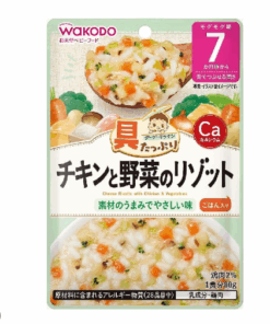 Cháo Wakodo gà bằm rau củ 7M 80g