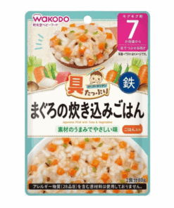 Cháo Ăn Liền Wakodo Vị Cá Ngừ Và Rau Cho Bé Từ 7 Tháng Tuổi
