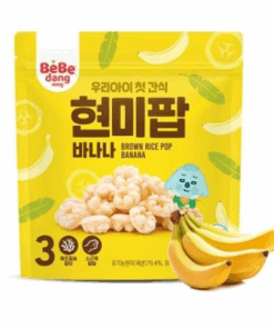 Bánh gạo lứt hữu cơ hình vòng Bebedang Vị chuối cho bé từ 6 tháng tuổi