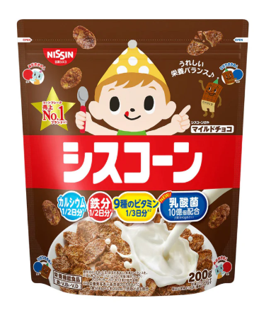 Ngũ cốc ăn dặm dinh dưỡng Nissin Big Socola miếng 200g cho bé từ 18 tháng