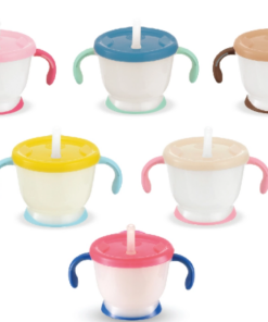 Cốc tập uống nước cho bé, cốc 3 giai đoạn Richell Nhật, bình uống nước cho bé chống sặc