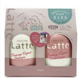 Cặp gội xả LATTE MA & ME KRACICE Màu hồng phục hồi - Nội địa Nhật