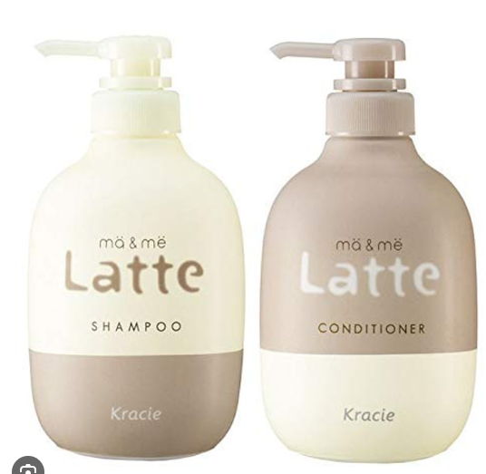 Cặp gội xả LATTE MA & ME KRACICE Màu ghi dưỡng ẩm - Nội địa Nhật