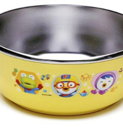 Bát ăn Inox có tay cầm Pororo