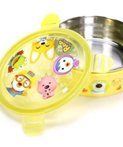 Bát ăn inox có nắp khóa Pororo sz nhỏ 12x12x6